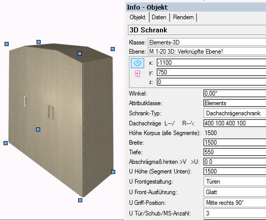 Dachschraege Tischler CAD Möbelbau