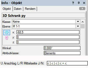 Anschlagrichtung-schubkasten-Front-Moebel-Vectorworks