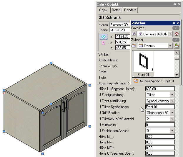 CAD-software-tischler-schreiner-Kuechen-Sonderfront-Rahmentuer-Segmentbogen-zeichnen