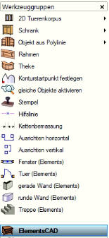 Werkzeugpalette-Interior-CAD-ElementsCAD-Fenster-Tuer-Treppe